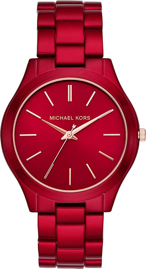 michael kors women's red watch|mk3895.